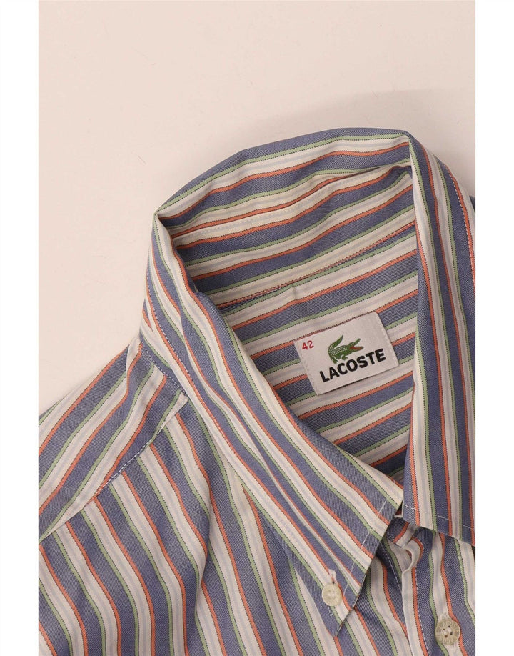 Lacoste Chemise Homme Taille 42 Grand Gris Rayé