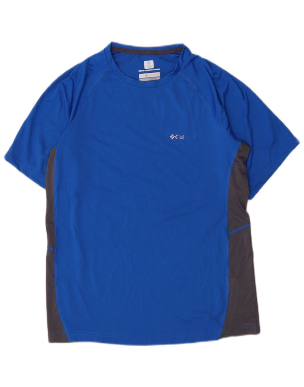Columbia T-Shirt Omni-Freeze Zero Homme Petit Bleu Polyester Colorblock