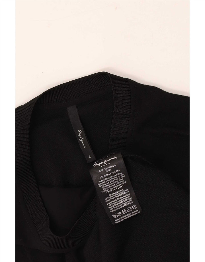 PEPE Jeans Débardeur Femme UK 10 Small Noir Viscose