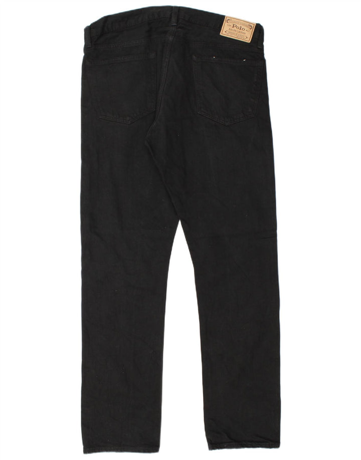 POLO RALPH LAUREN Pantalon décontracté droit pour homme W34 L32 Coton noir