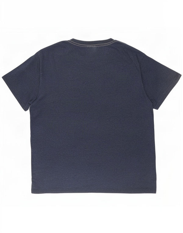 Weird Fish T-Shirt graphique homme haut 3XL bleu marine coton