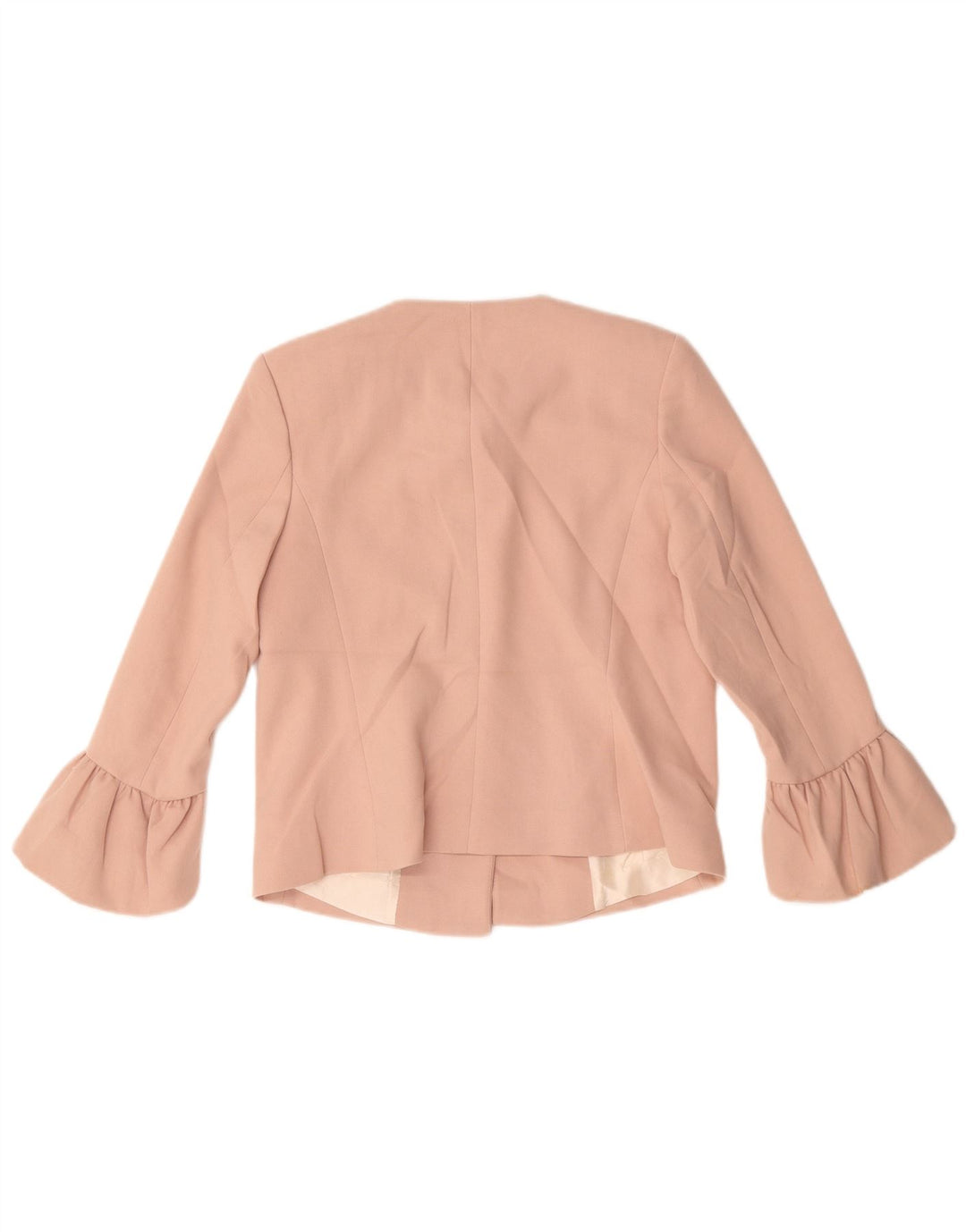 Zara Womens Crop 2 Button Blazer Jacket UK 10 Petit Rose Polyester