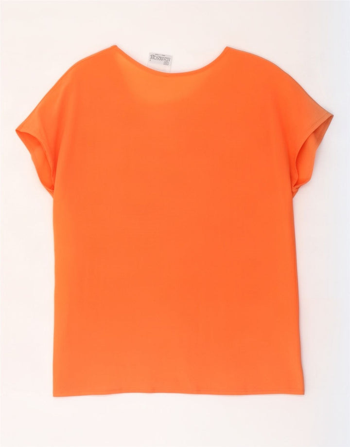 Blouse Femme Vintage Top IT 44 Orange Moyen