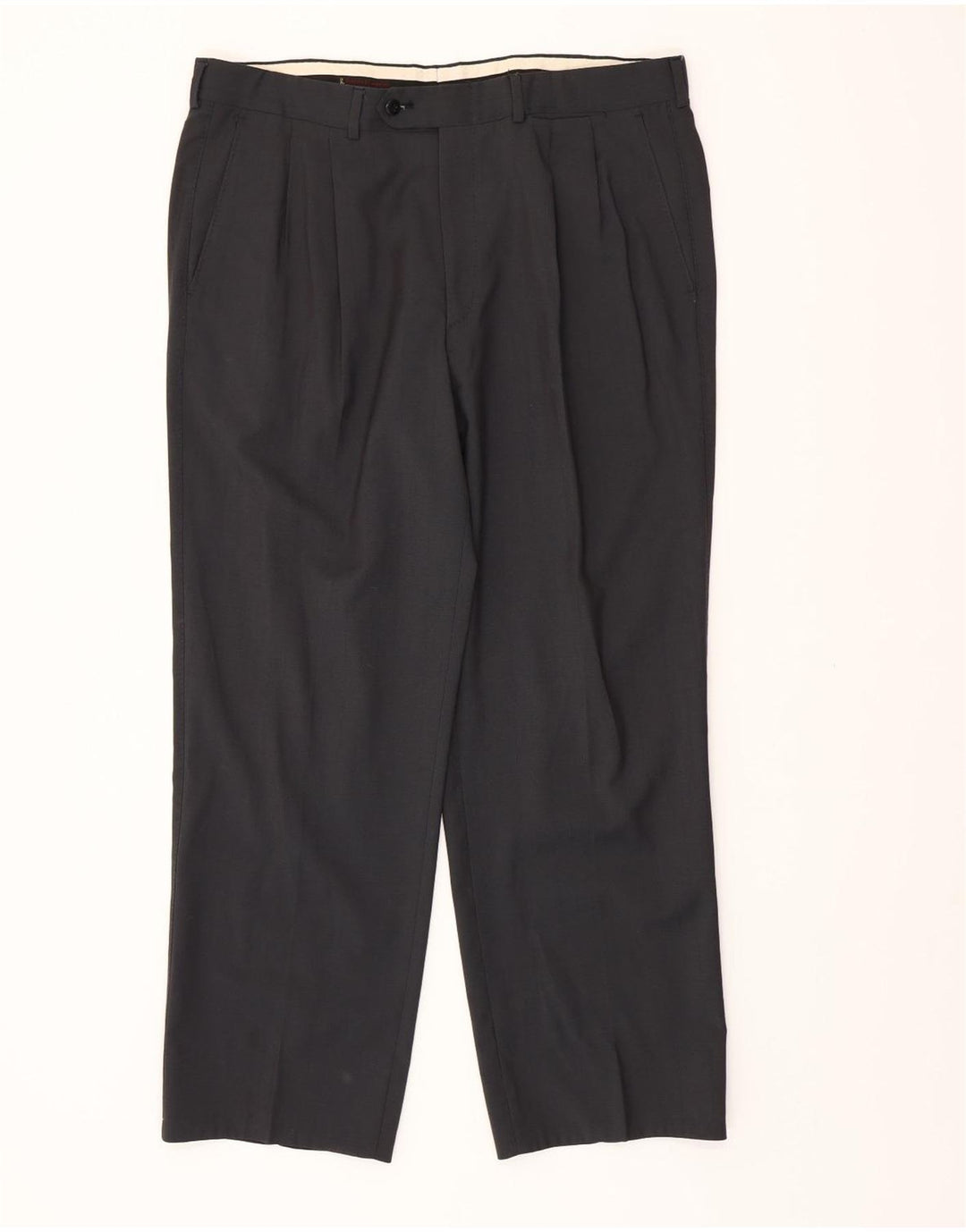VINTAGE Mens Pegged Suit Trousers W36 L28 Grey