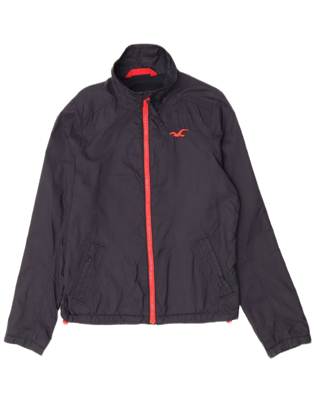 Hollister Veste de pluie pour hommes UK 38 Medium Navy Blue Nylon
