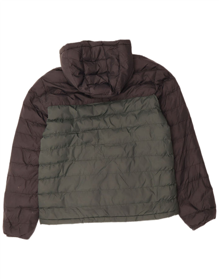 MOUNTAIN WAREHOUSE Veste matelassée à capuche pour hommes UK 40 Large Green Colourblock