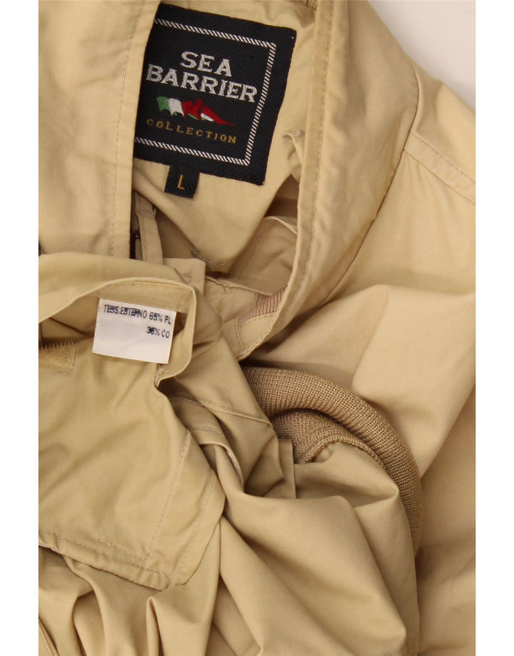 SEA BARRIER Veste bomber coupe ample pour homme UK 40 Large Beige Polyester