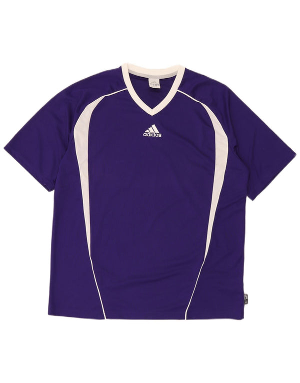Adidas Hommes Clima 365 T-Shirt Haut Large Violet Colorblock Polyester