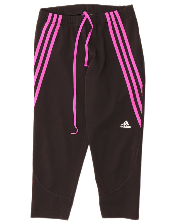 Adidas Pantalon de survêtement court pour femme UK 12/14 Noir moyen Polyester