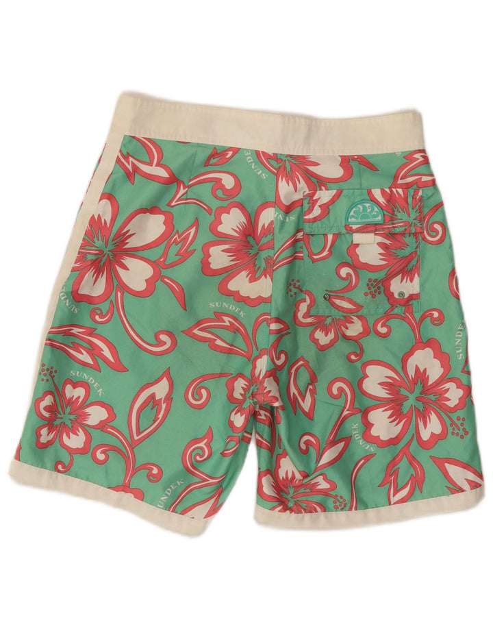 Sundek Short de Bain Homme Petit Polyester Floral Vert