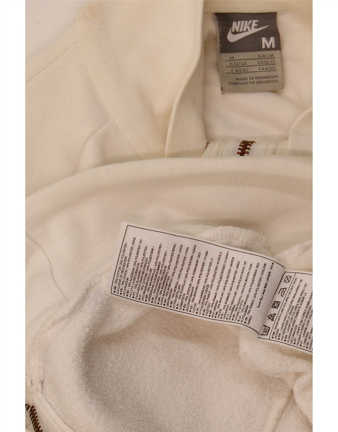 Nike Veste de survêtement pour femme UK 10/12 Coton blanc moyen