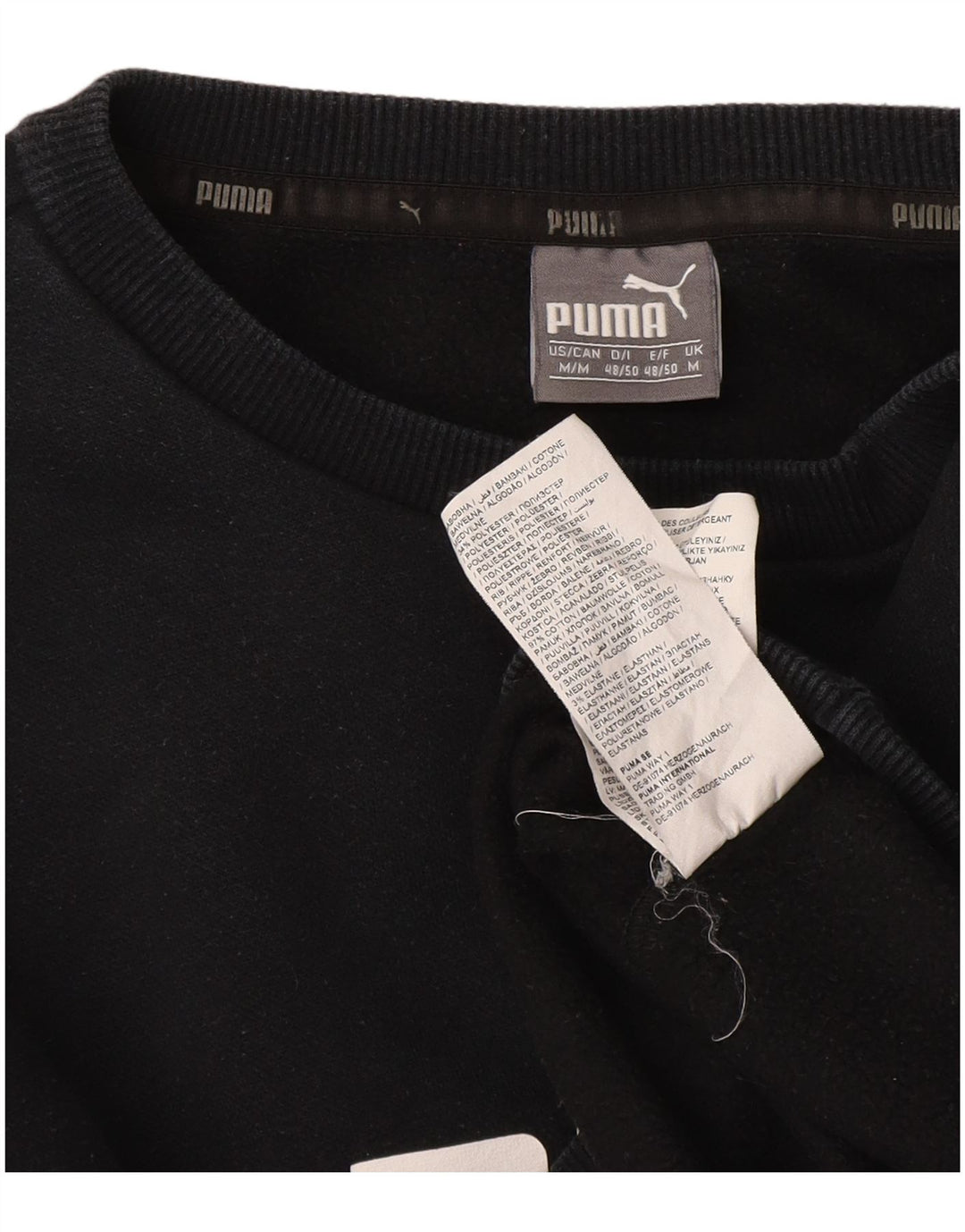 Puma Sweat-Shirt Graphique Homme Noir Moyen Coton