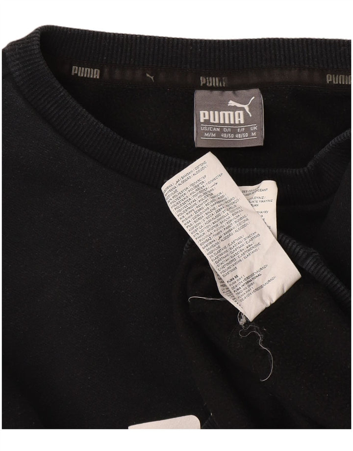 Puma Sweat-Shirt Graphique Homme Noir Moyen Coton