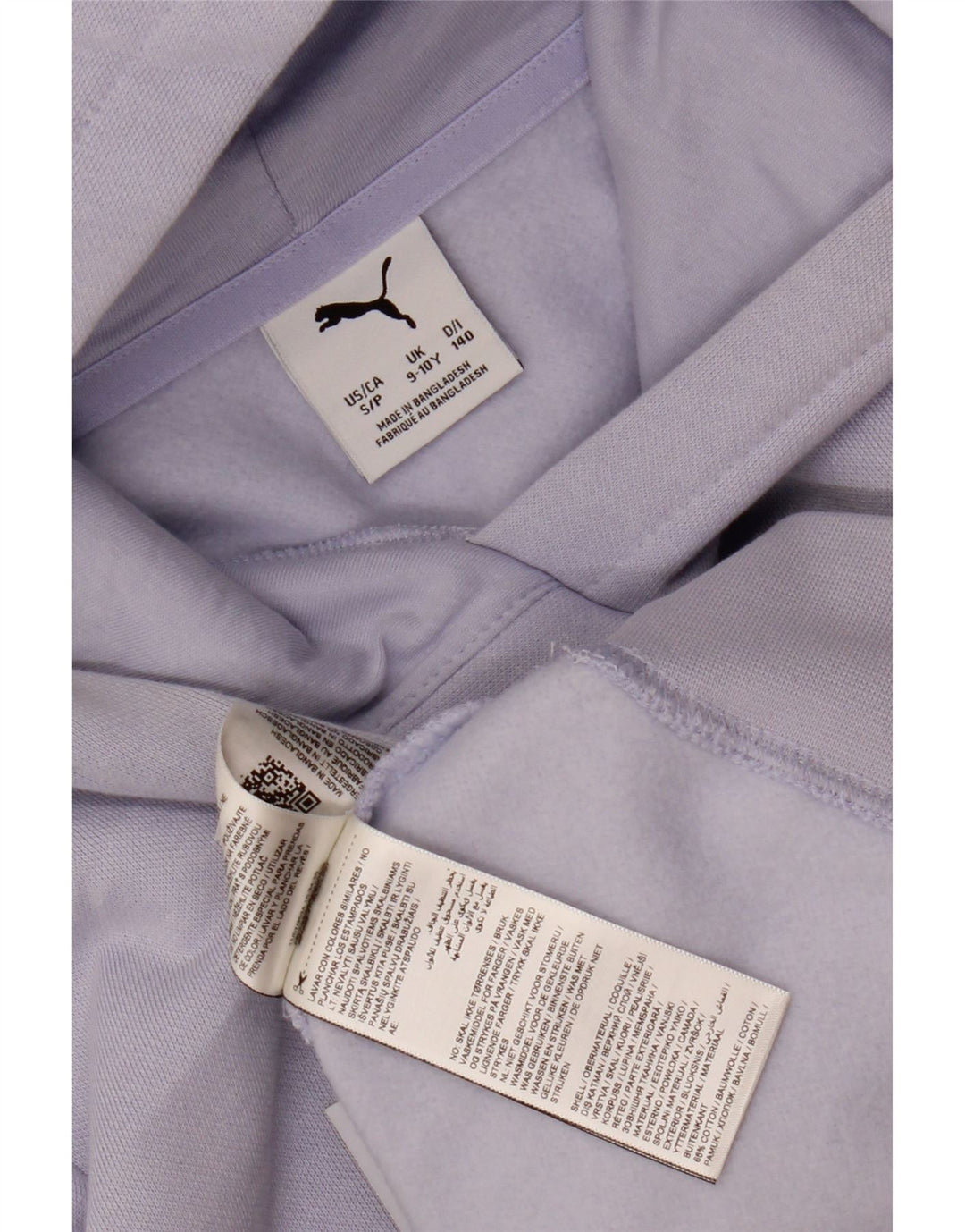 PUMA Sweat à capuche graphique pour fille 9-10 ans Violet Coton