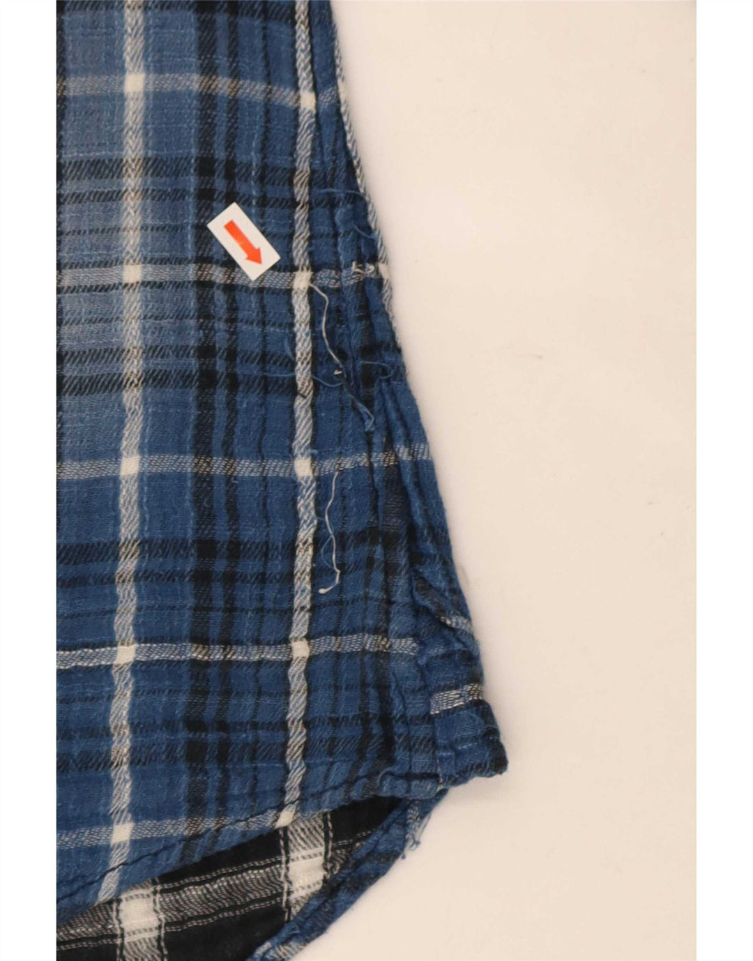Chemise en flanelle pour hommes Rifle, petit coton à carreaux bleus