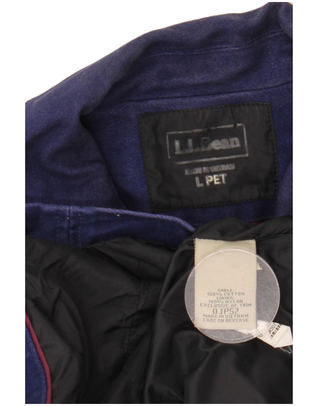 L.L.Bean Veste blazer à 5 boutons en jean pour femme, taille L, bleu marine, taille 16