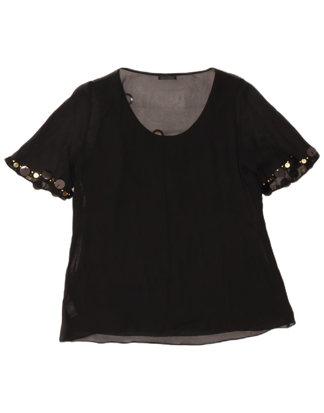 Marks & Spencer Chemisier à manches courtes pour femme UK 14 Large Noir