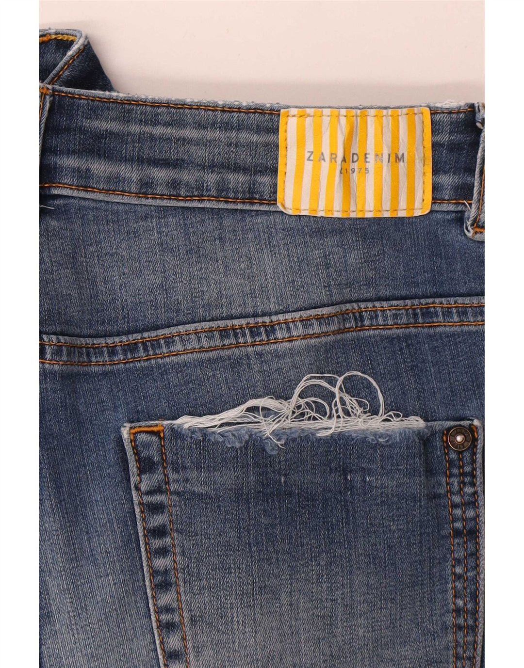 Zara Femme Jean skinny effet vieilli W28 L27 Bleu