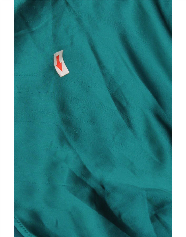 Zara Femmes Crop Blouse Top UK 6 XS Vert Polyester