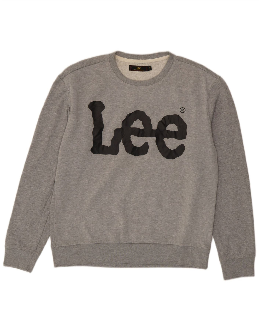 Lee Sweat-Shirt Graphique Homme Gris Moyen Coton