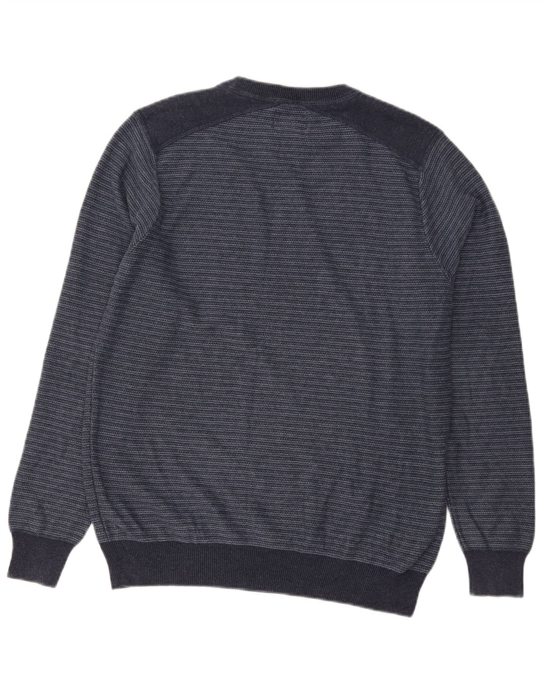 Marks & Spencer Pull à col rond pour homme Bleu marine rayé