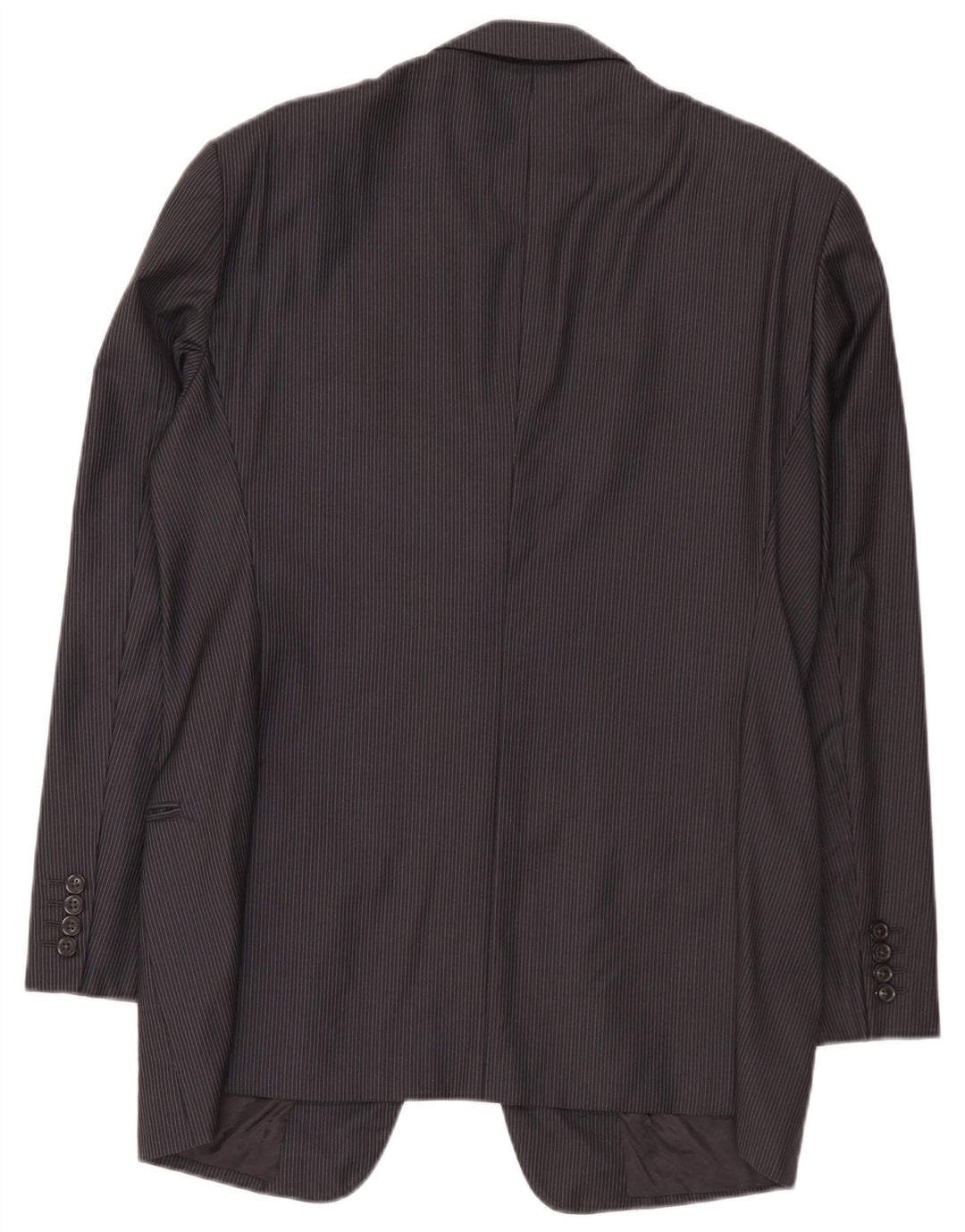 Armani Collezioni Veste Blazer 2 Boutons Homme IT 52 Grande Laine Rayée Grise