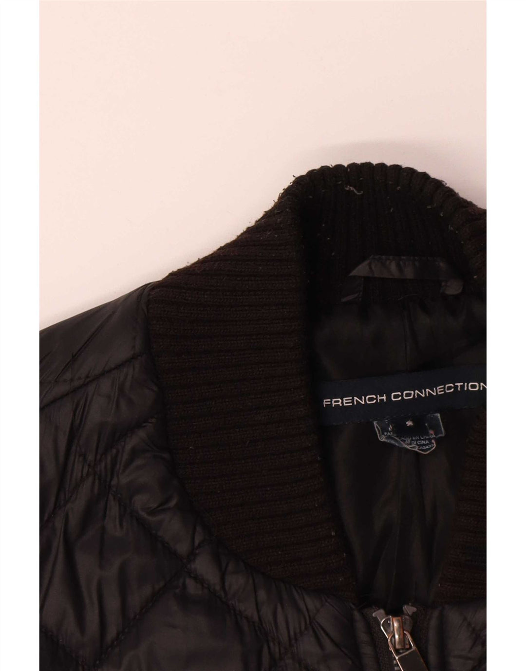 Veste matelassée pour femme French Connection UK 14 Medium Noir Polyester