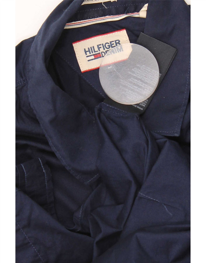 Tommy Hilfiger Chemise à Manches Courtes Homme Bleu Marine Moyen Coton