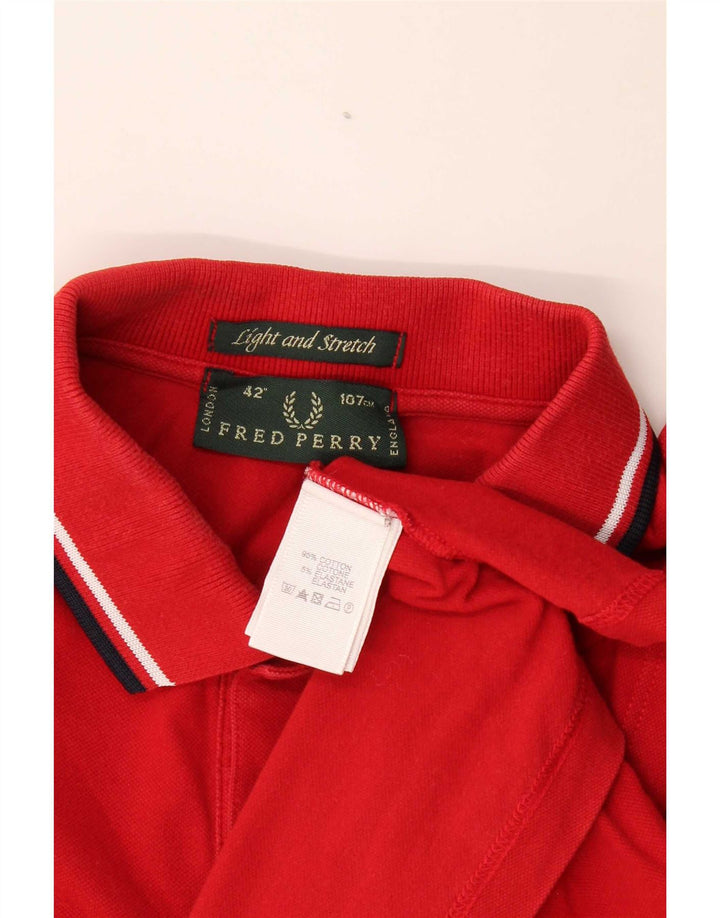 Fred Perry Polo Homme Rouge Moyen Coton