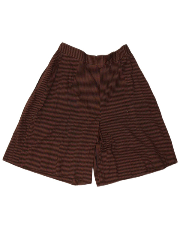 Bermuda taille haute femme vintage IT 44 Medium W28 Brown Pinstripe