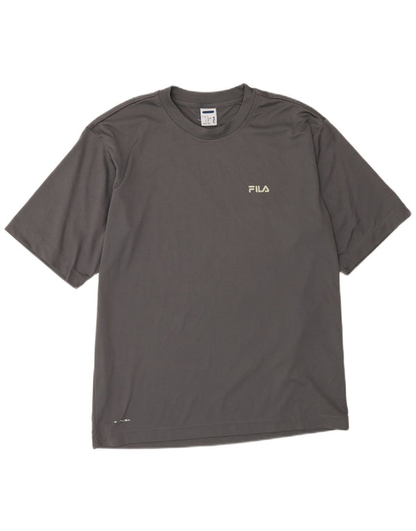 Fila T-Shirt Homme Haut Petit Gris Polyester