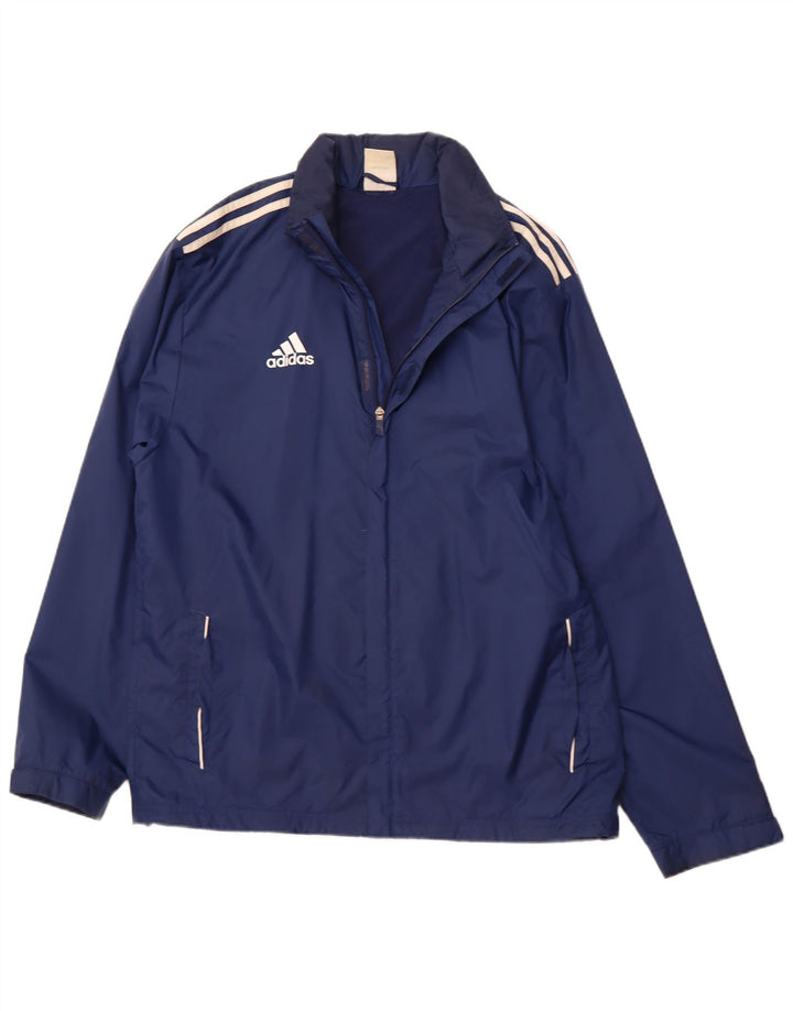 ADIDAS Veste de pluie à capuche pour homme UK 42/44 Large Bleu Marine Nylon