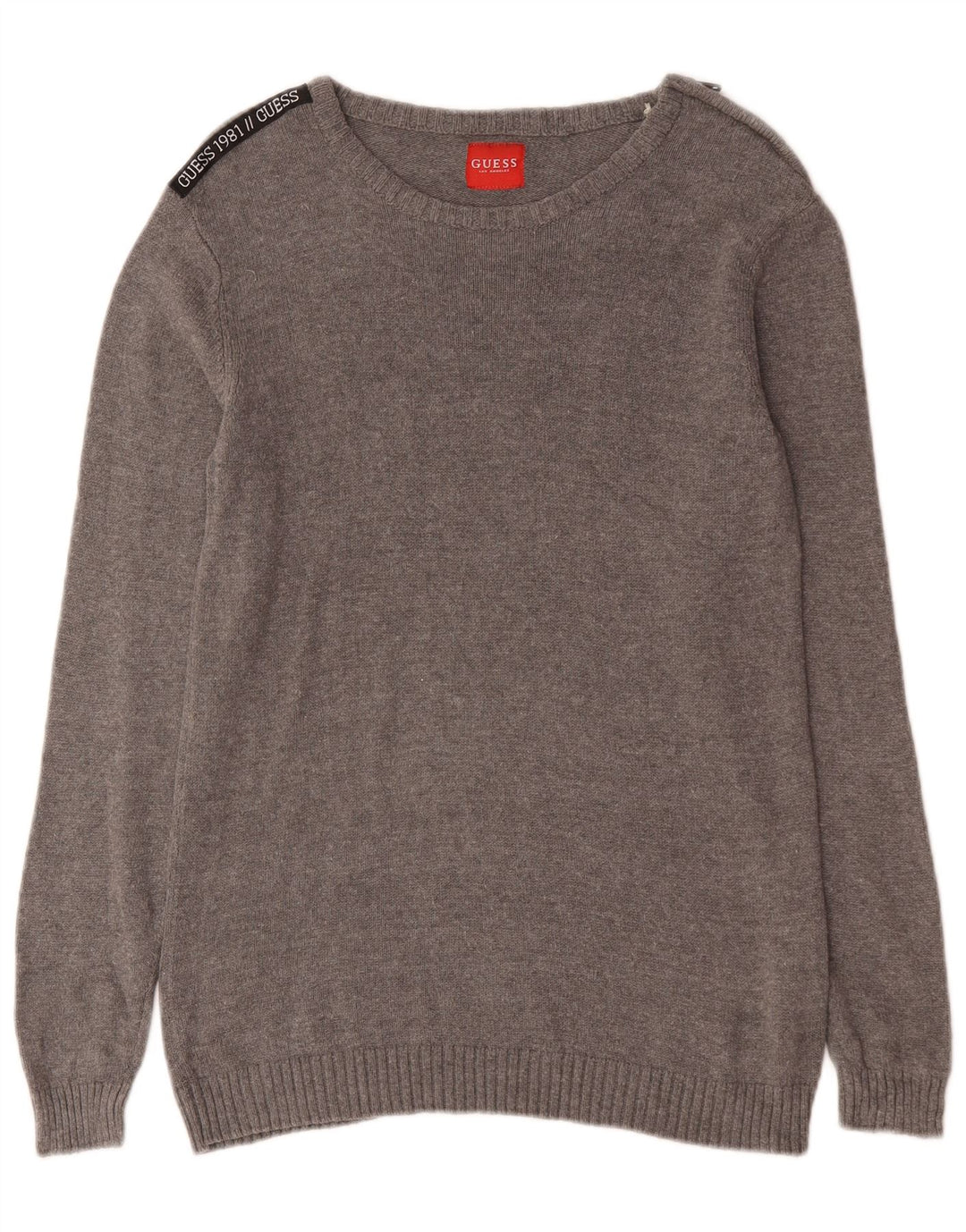 Guess Pull Col Bateau Homme Petit Gris Coton