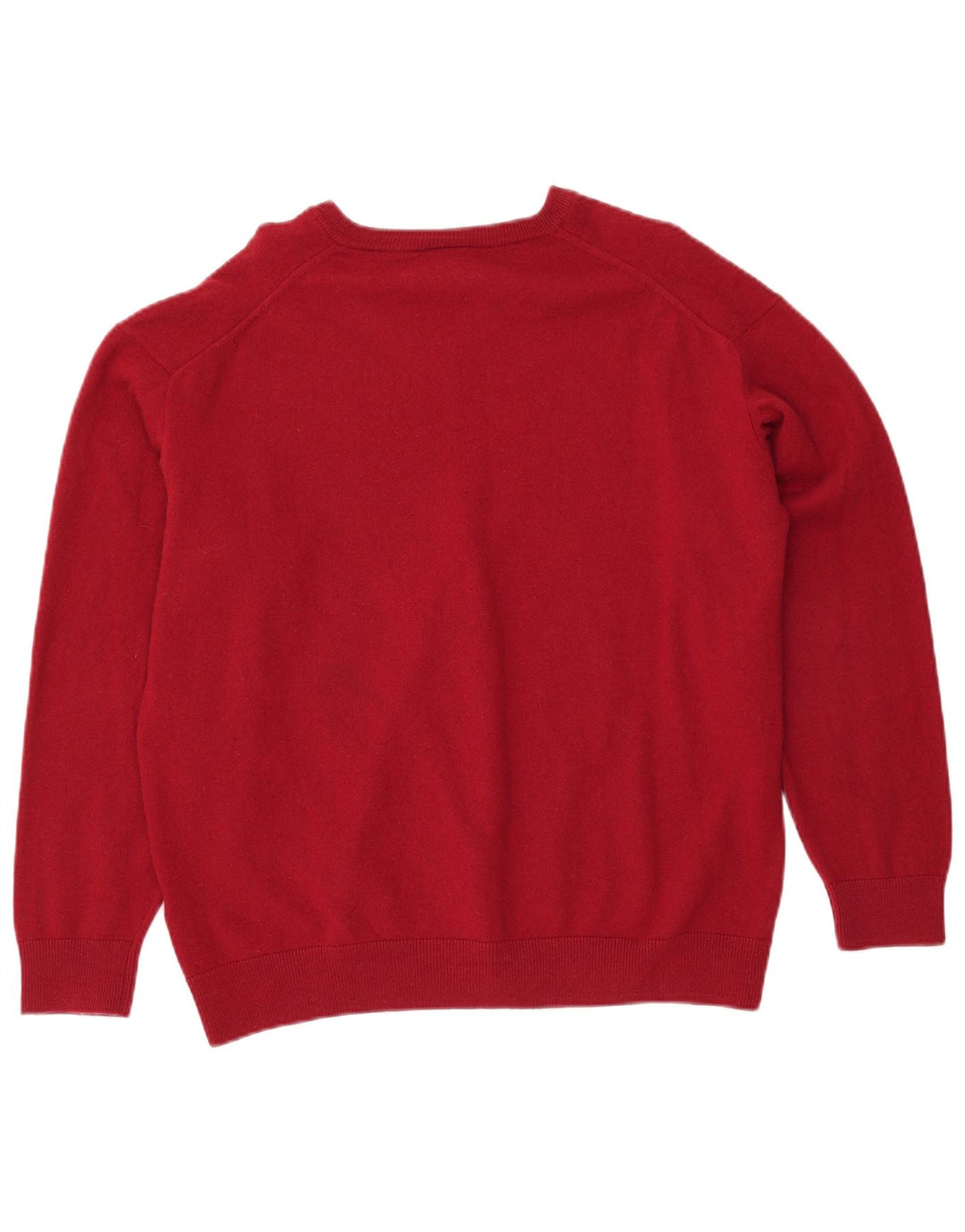 LACOSTE Homme Col V Pull Pull Taille 8 3XL Laine Rouge