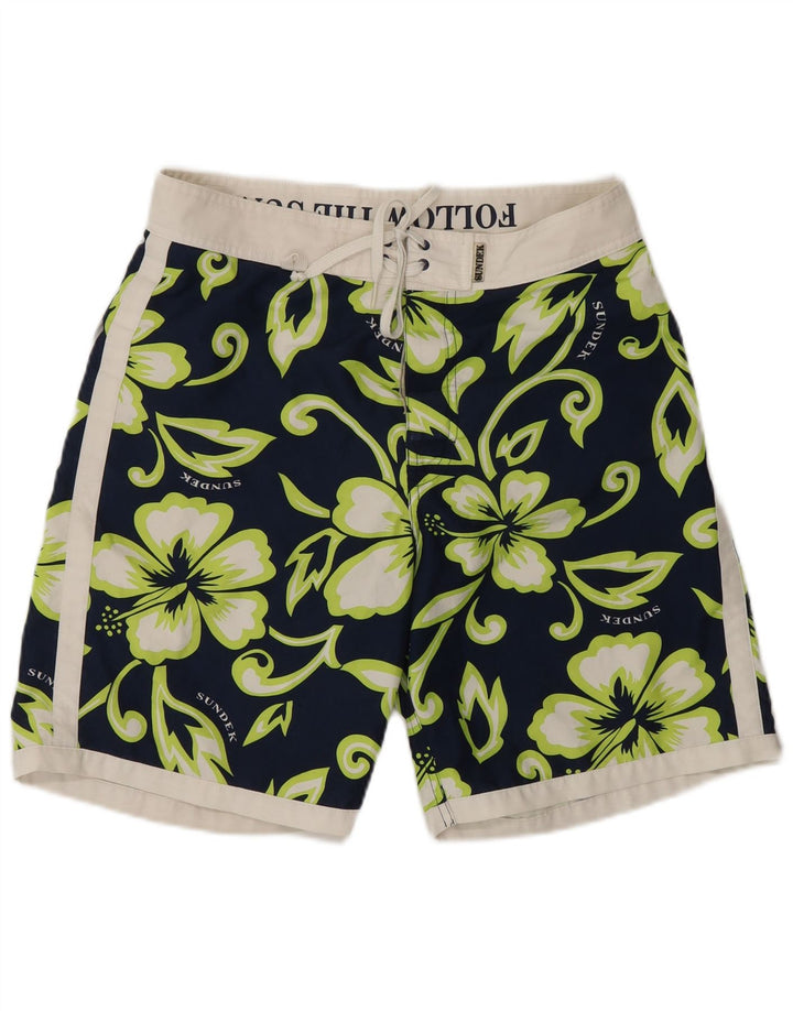 Sundek Short de bain graphique homme bleu marine moyen polyester floral