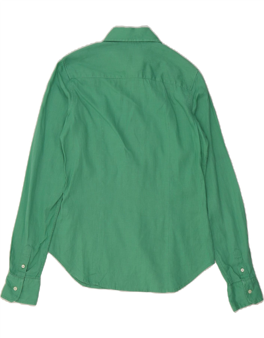 TOMMY HILFIGER Womens Shirt US 6 Medium Green Linen Vintage Tommy Hilfiger and Second-Hand Tommy Hilfiger from Messina Hembry 