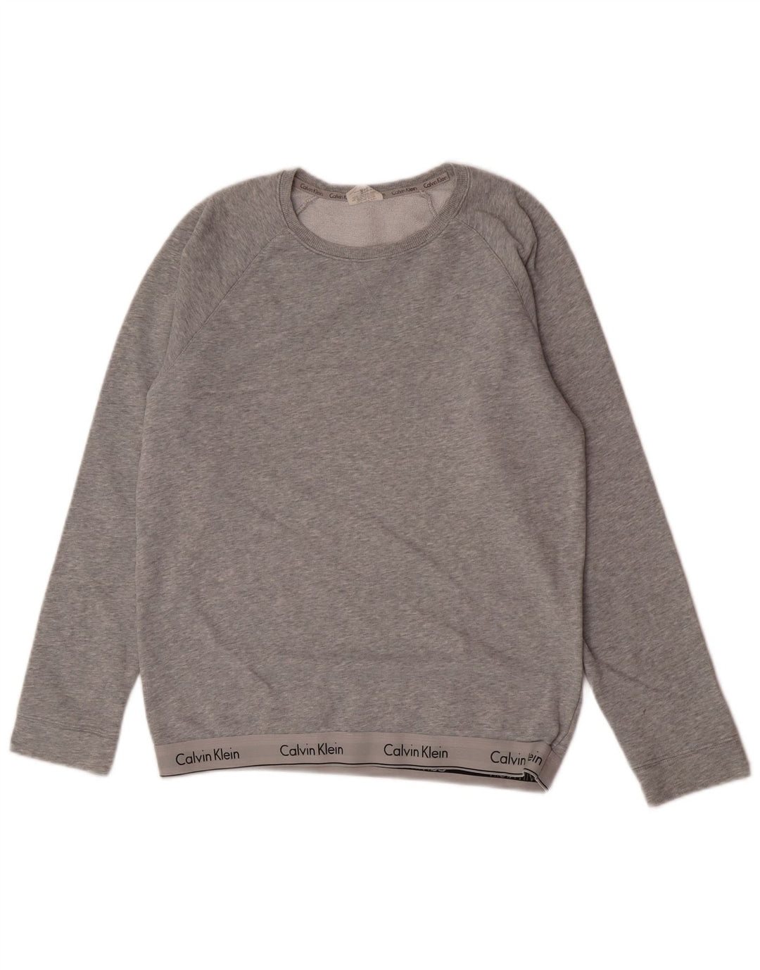 Calvin Klein Sweat-Shirt Graphique Homme Gris Moyen Moucheté Coton