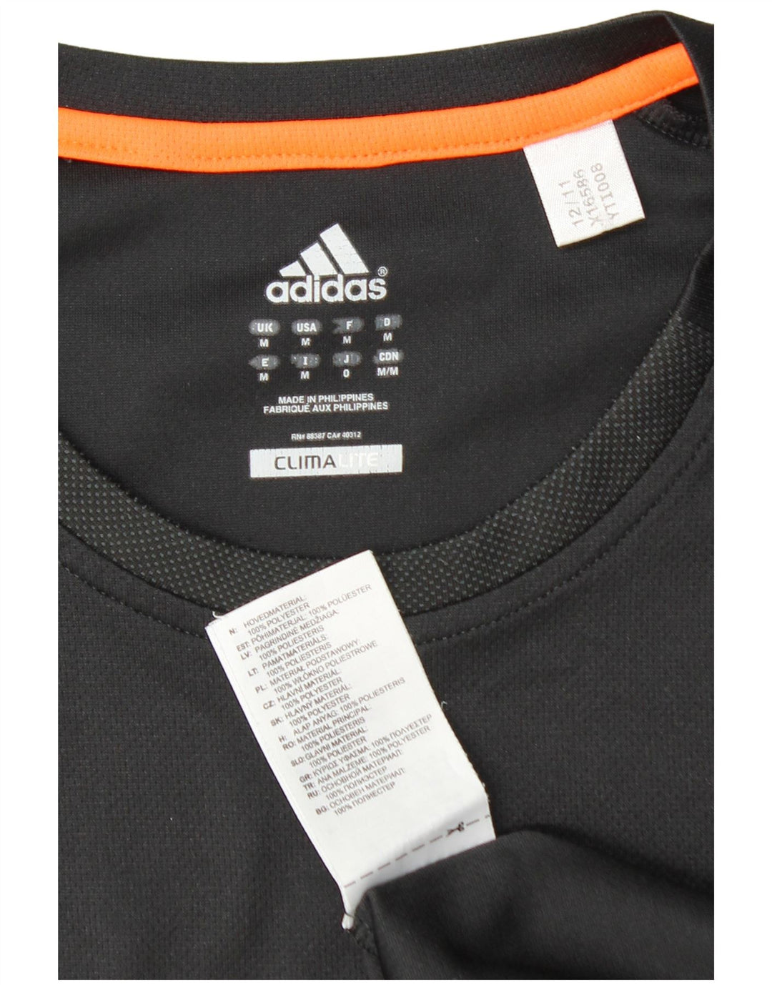 Adidas Hommes Climalite Débardeur Moyen Noir Polyester