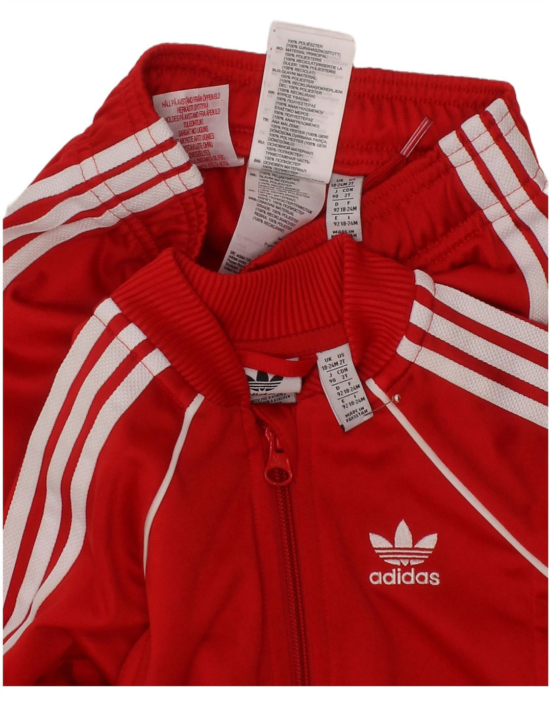 ADIDAS Pantalon de survêtement bébé fille 18-24 mois rouge polyester