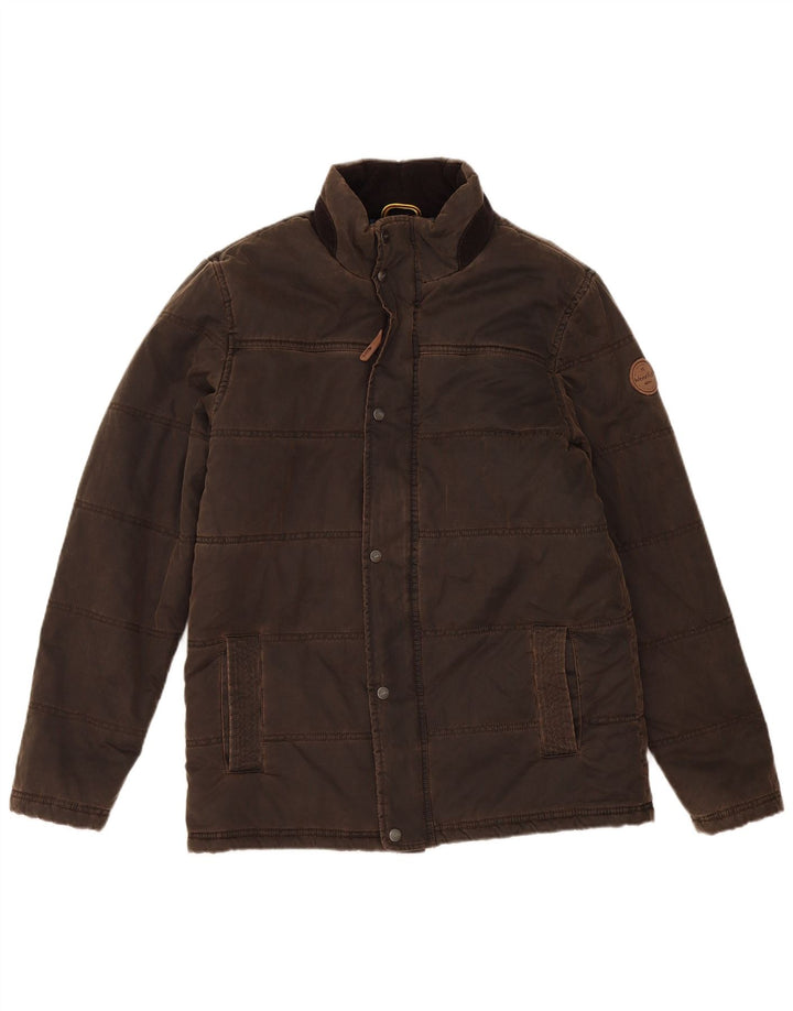 Weird Fish Veste matelassée pour homme UK 38 Marron moyen Polyester