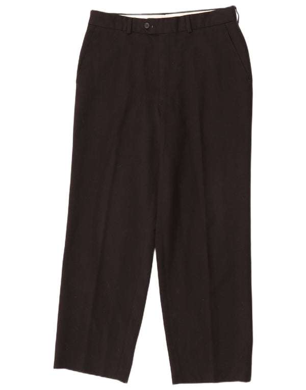 Marks & Spencer Pantalon de costume droit St. Michael pour homme W32 L28 laine noire