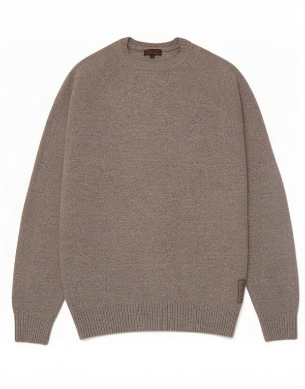 Barbour Mens Boat Neck Jumper Sweater Large Grey Wool