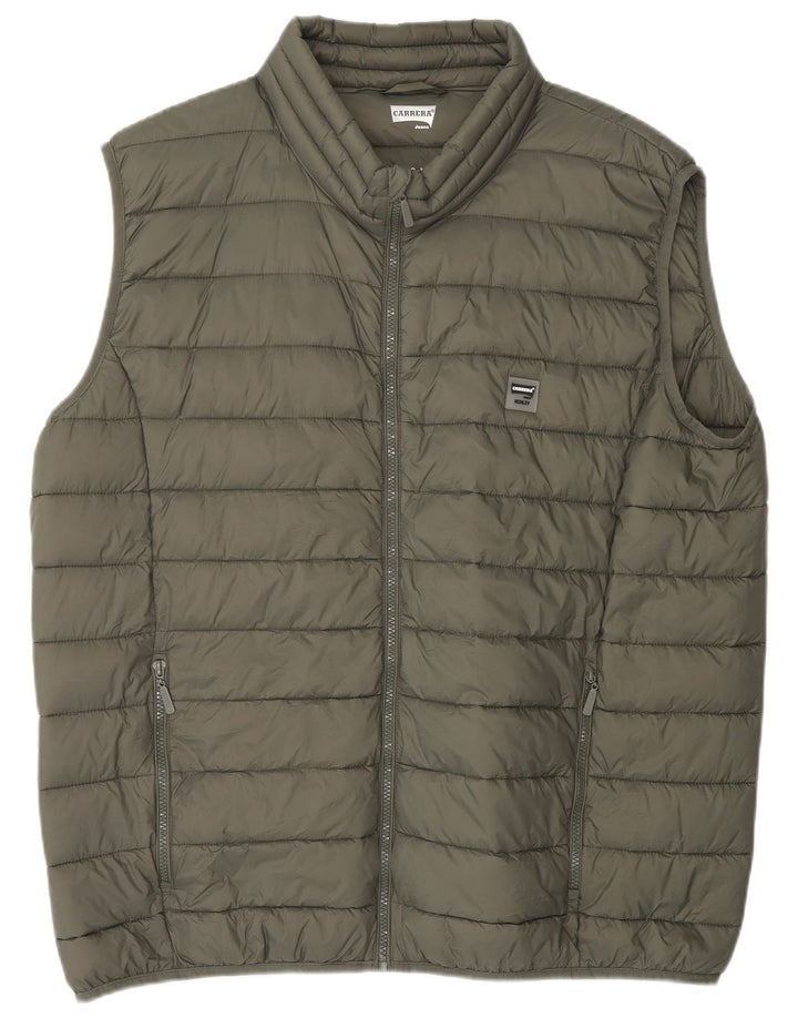 CARRERA Gilet Rembourré Homme UK 44 2XL Kaki Polyamide