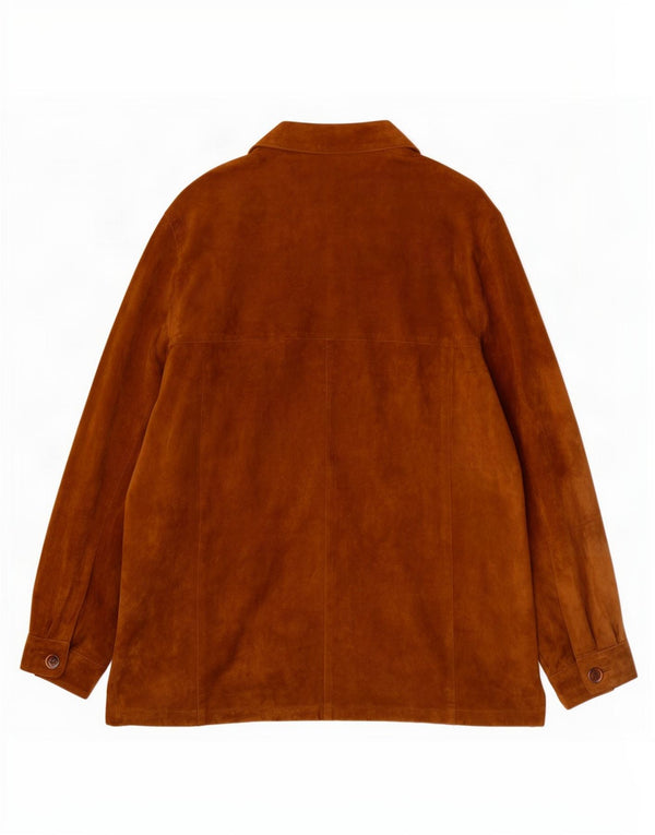 Veste en daim femme vintage IT 50 XL Cuir Beige