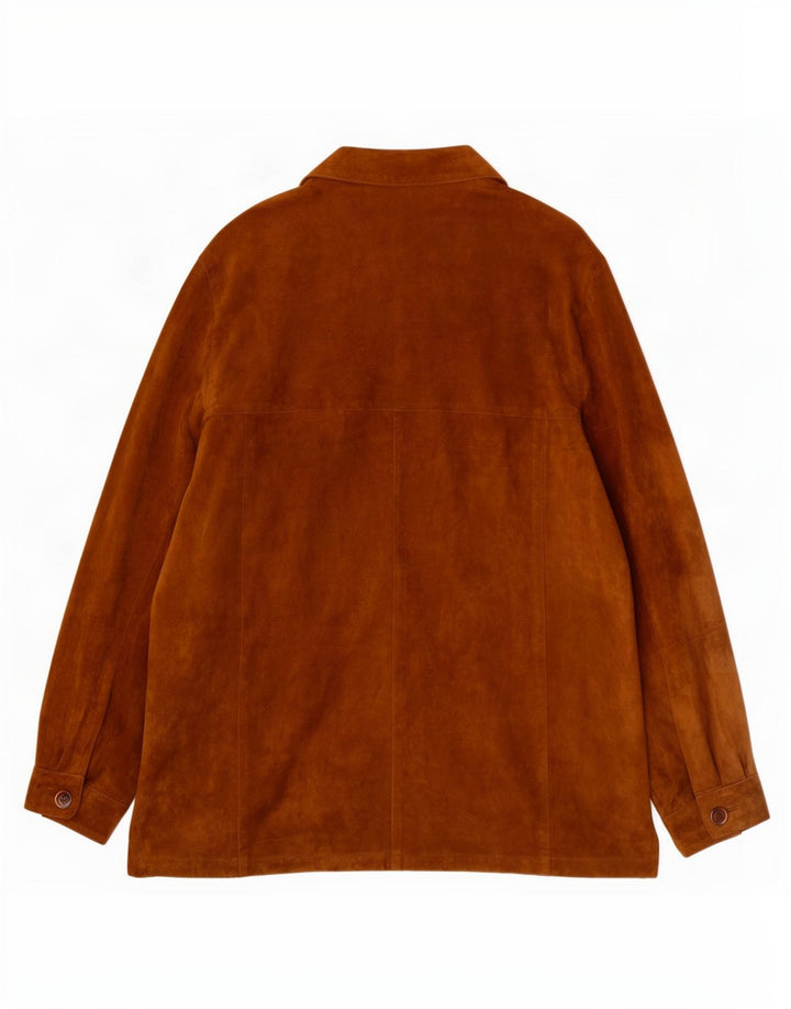 Veste en daim femme vintage IT 50 XL Cuir Beige