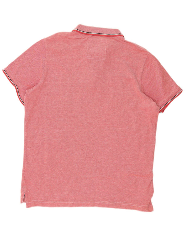 Superdry Polo Homme 2XL Rose Moucheté Coton