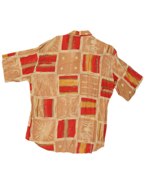 Kantaros Chemise à Manches Courtes Homme XL Multicolore Patchwork Viscose