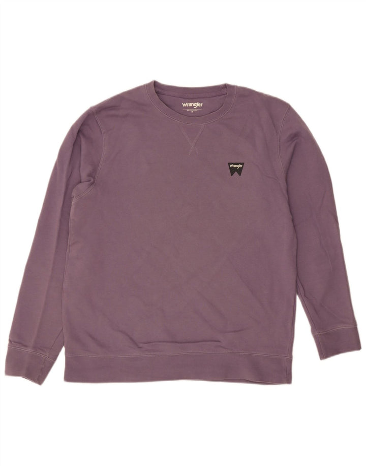 Wrangler Sweat-shirt pour homme en coton violet moyen