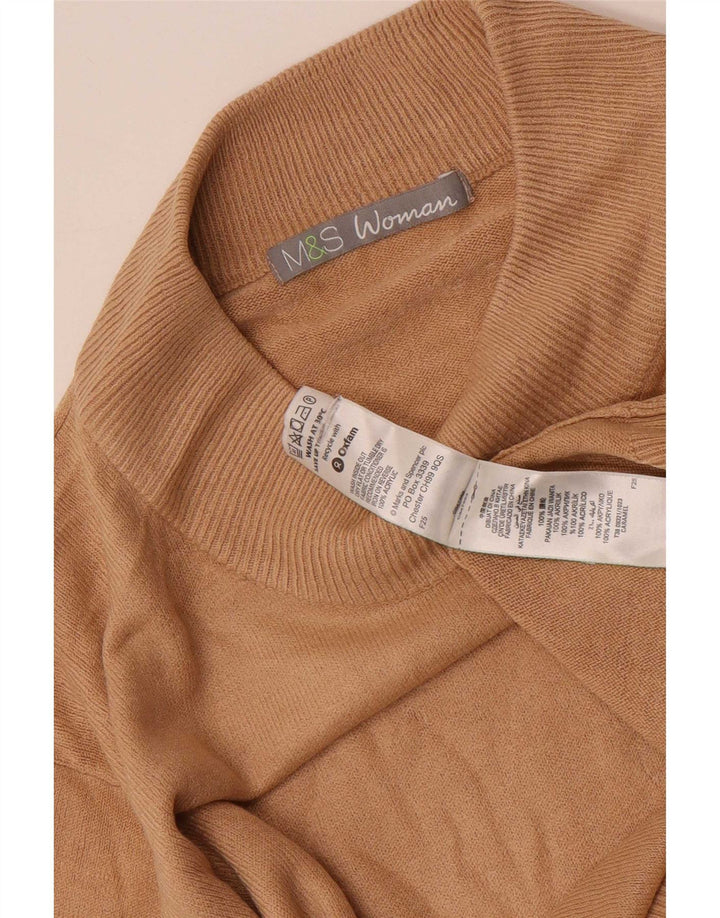 Marks & Spencer Pull col roulé pour femme UK 16 Large Marron