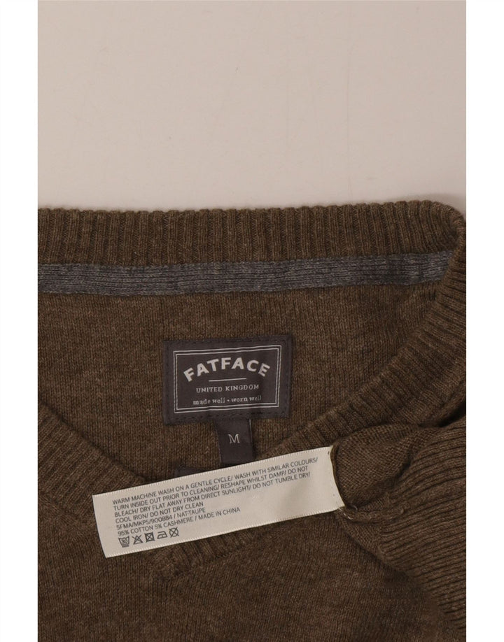 Fat Face Pull Col V Homme Kaki Moyen Coton